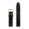 20mm Rose Gold Buckle Black Strap