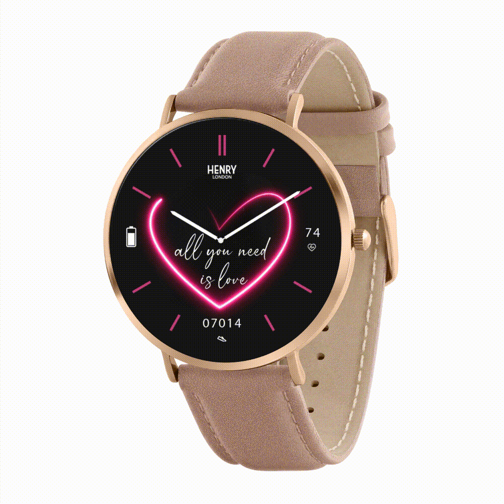 Henry london top rose gold watch